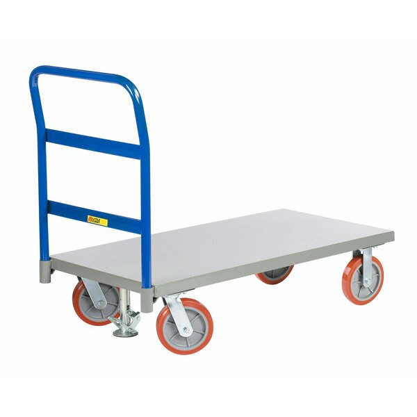 Little Giant HD Platform Truck, 8" Poly, 3600 lbs Cap, Floor Lock, 24" x 48" NBB24488PYFL